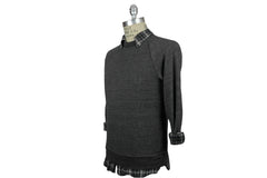 AMERICAN COLORS-Raglan Reveal Sweatshirt (Charcoal Heather)