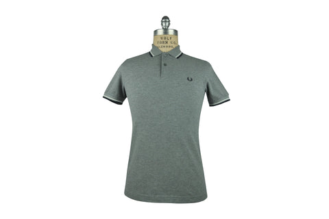 FRED PERRY-M3600 Twin Tipped Polo (Steel Marl/White/Navy)