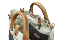 Winter Session Garrison Bag Grey and Natural