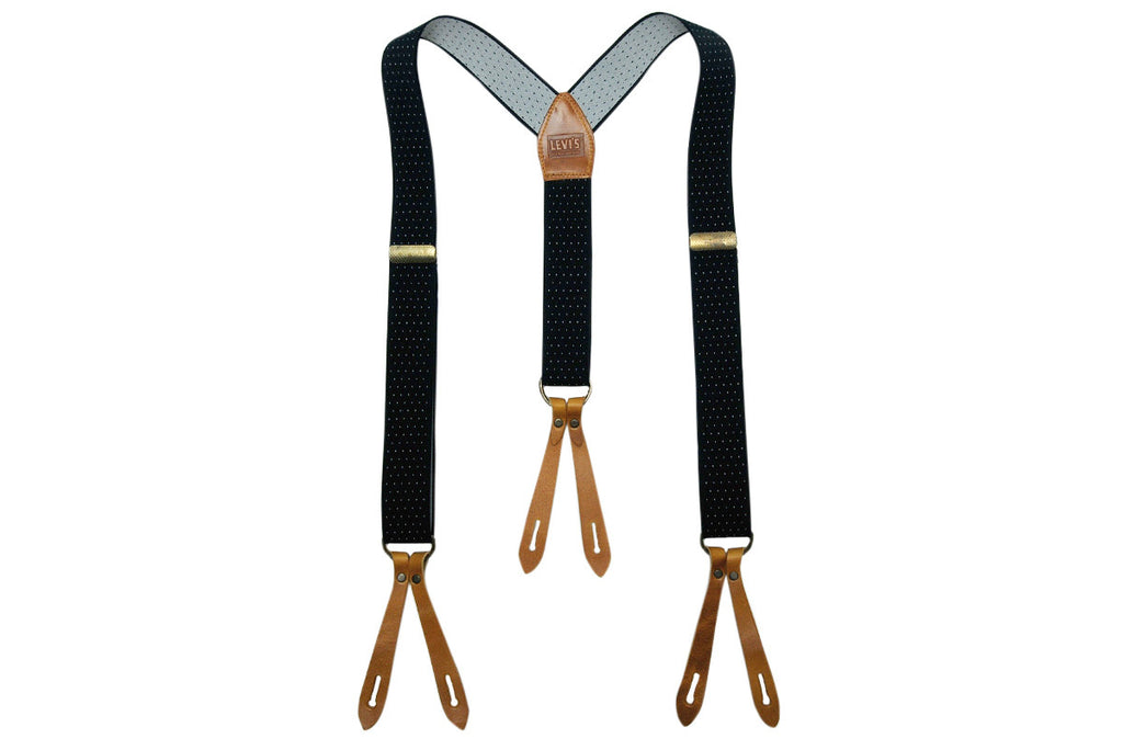 LEVI'S VINTAGE CLOTHING (LVC)-1920's Suspenders (Navy Polka Dot) LEVI