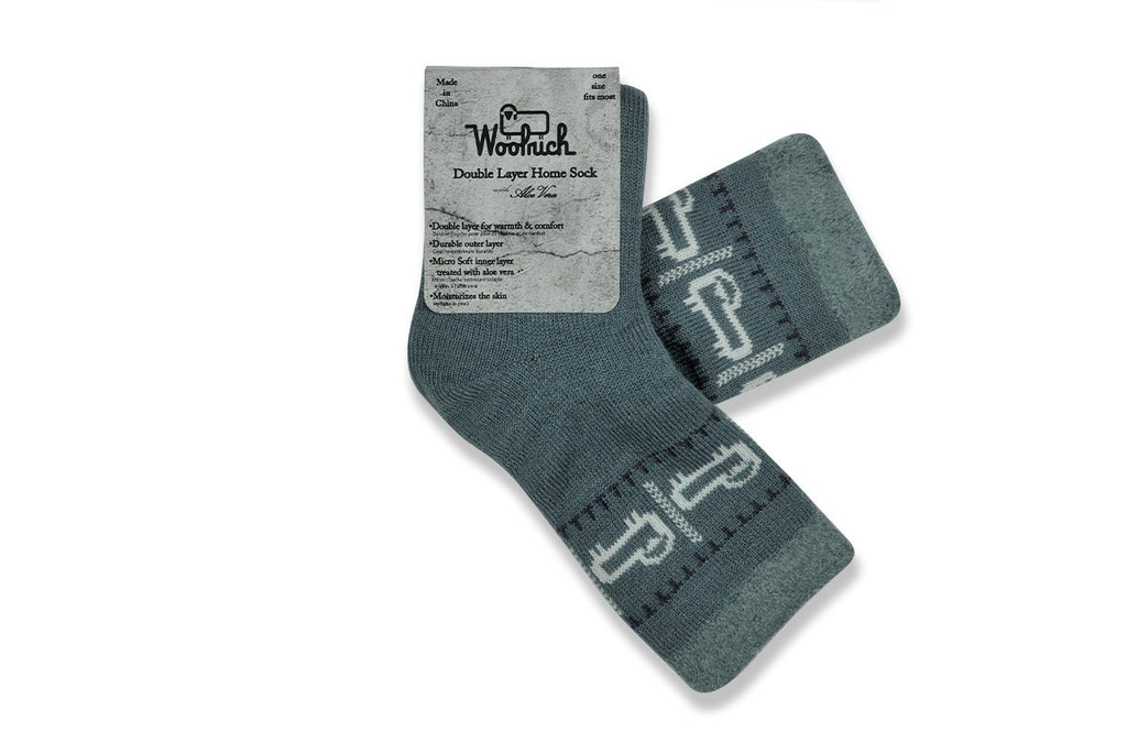 WOOLRICH HOME-Double Layer Aloe Sock (Pale Indigo Sheep) WOOLRICH HOME-Double Layer Aloe Sock (Pale Indigo Sheep)