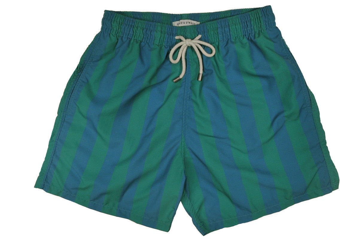 SOLID & STRIPED-The Classic / Las Brisas Stripe (Green+Blue) SOLID & STRIPED-The Classic / Las Brisas Stripe (Green+Blue)