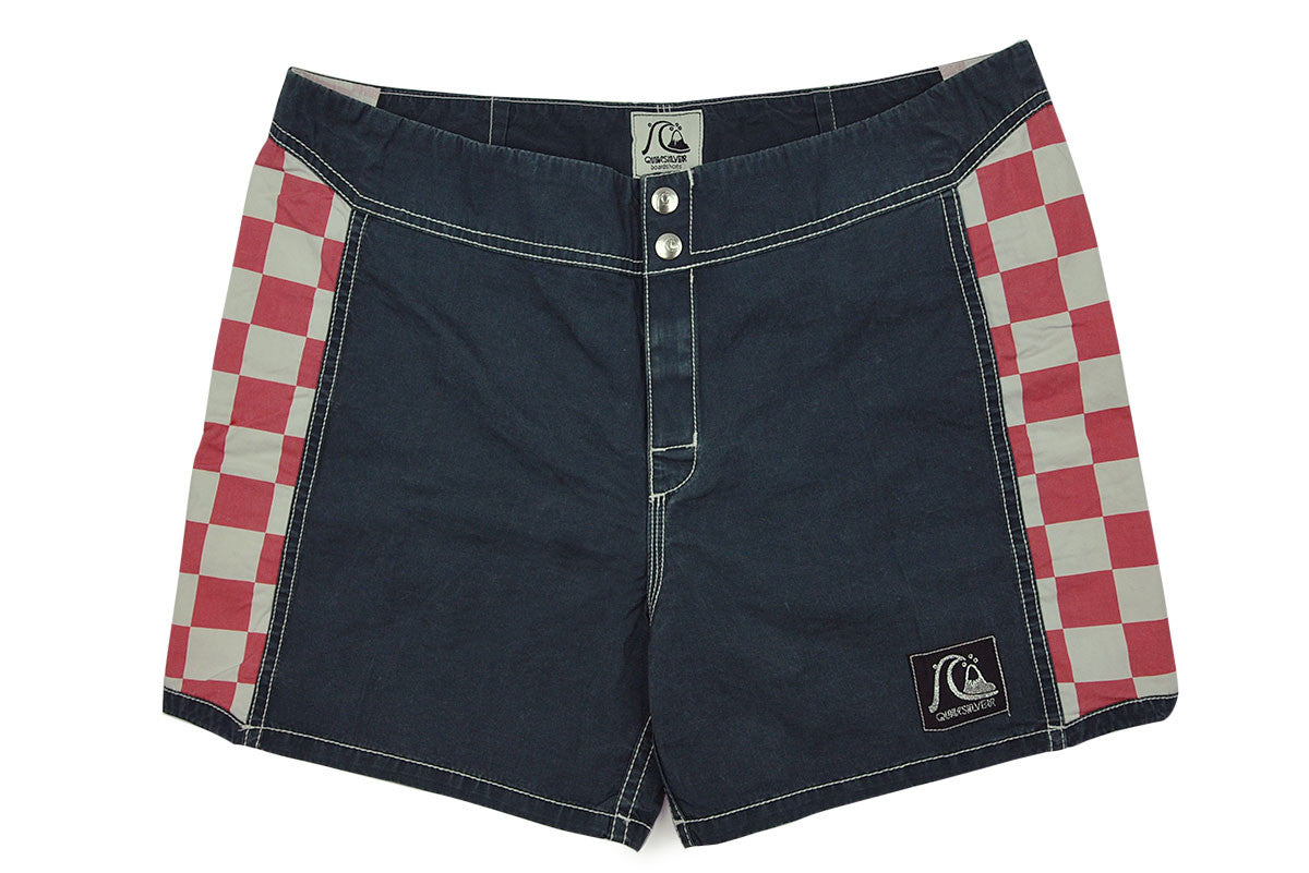 QUICKSILVER ORIGINALS-15" Arch Board Shorts (Navy w/ Red & White)