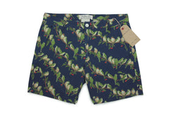 REMI RELIEF-Bird Motif Bermuda Shorts (Navy)