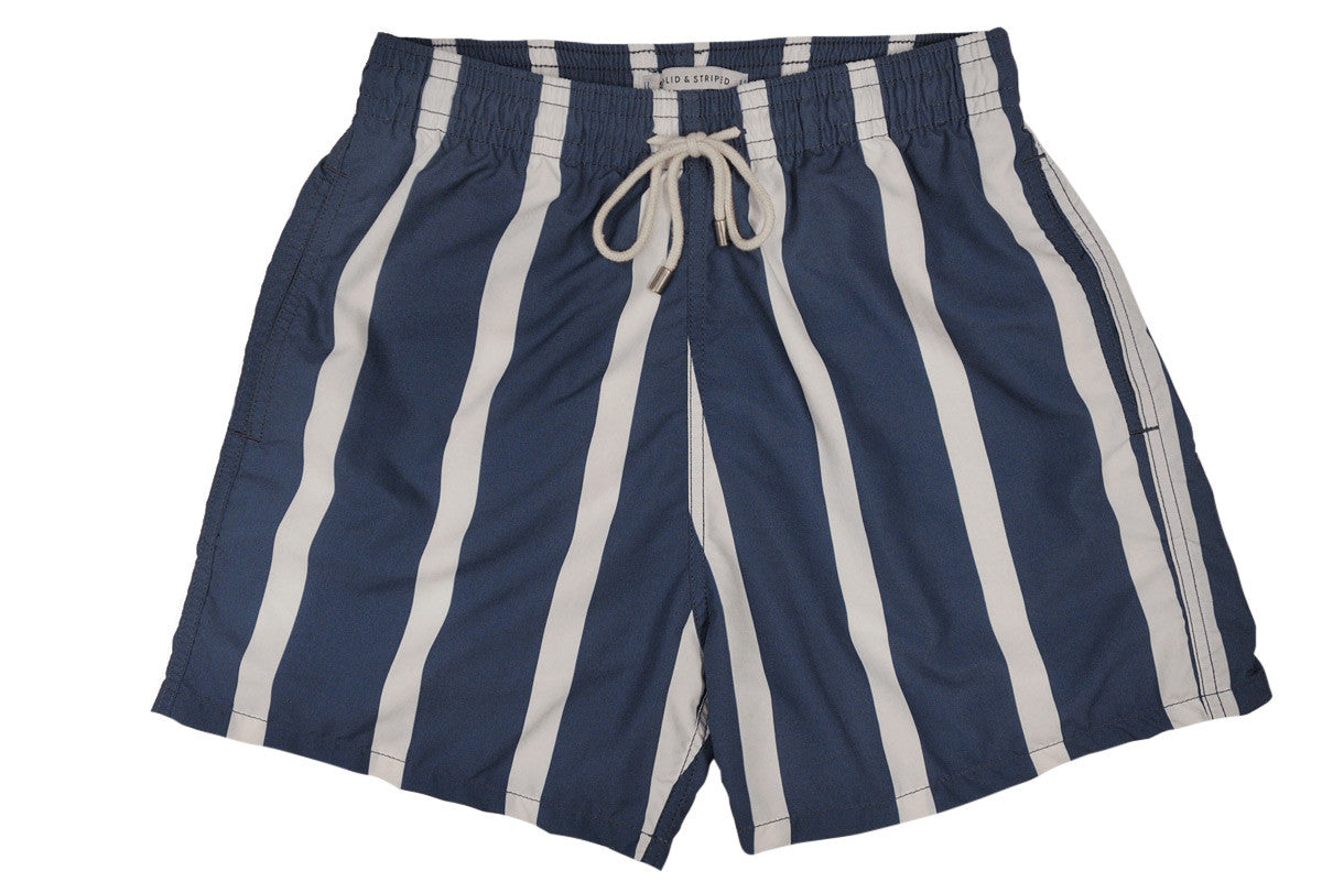 SOLID & STRIPED-The Classic / Watermill Stripe (Midnight+White)