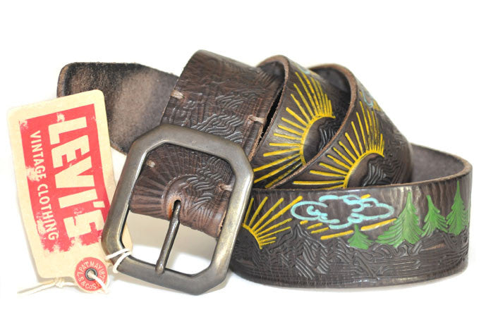 LEVI'S VINTAGE CLOTHING (LVC)-Sunset Belt (Hand Painted) LEVI