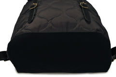 YUKETEN-Quilted Canoe Backpack (Black)