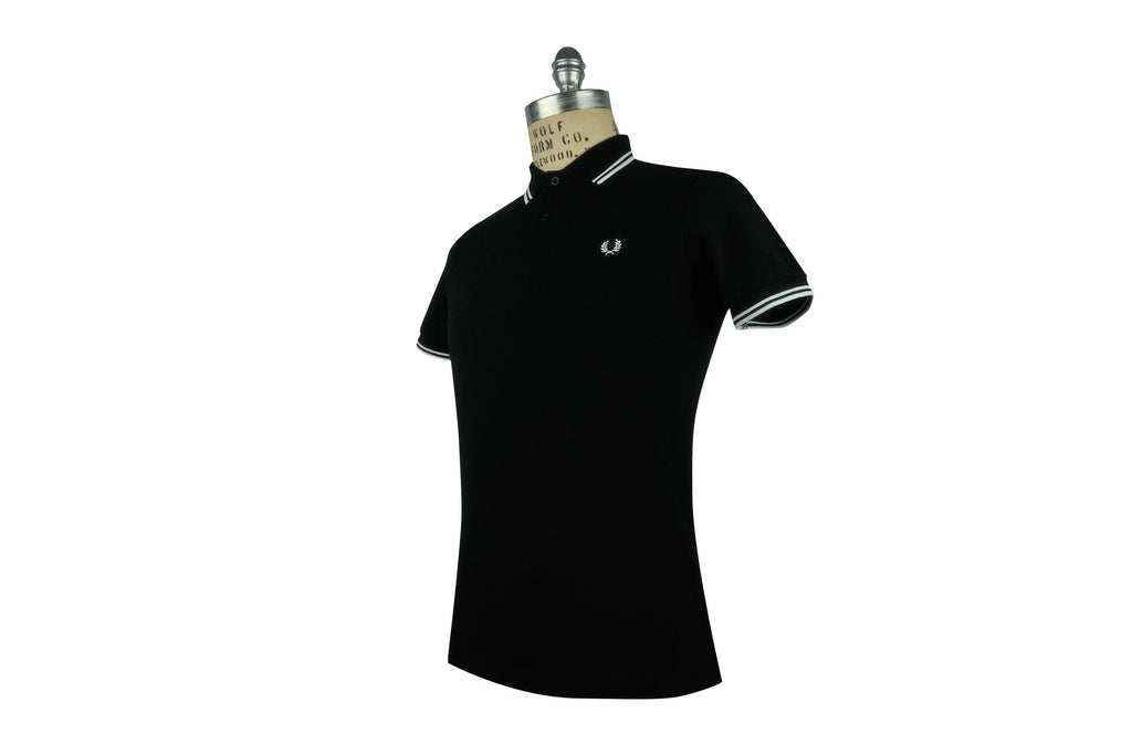 FRED PERRY-M3600 Twin Tipped Polo (Black/Porcelain)