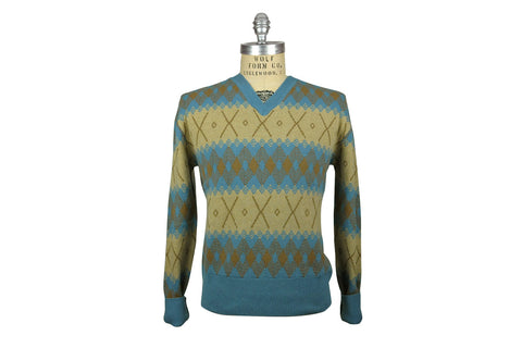 LEVI'S VINTAGE CLOTHING (LVC)-Fairisle Sweater (Silver Blue)