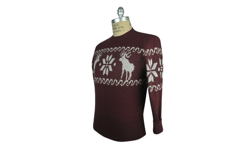 LEVI'S VINTAGE CLOTHING (LVC)-1940's Reindeer Sportswear Sweater (Burgundy)