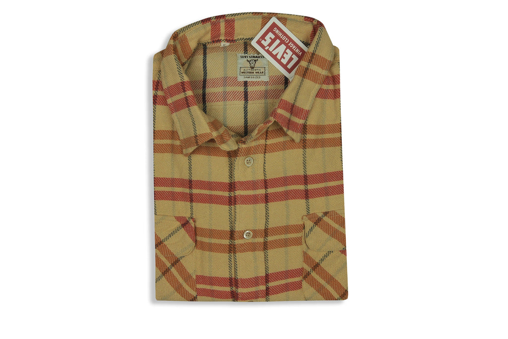 LEVI'S VINTAGE CLOTHING 1950's Shorthorn Shirt Orange Plaid – JEFFREY MARK