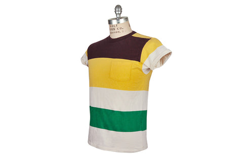LEVI'S VINTAGE CLOTHING (LVC)-1950's Stripe Sportswear Tee (Green Multi)