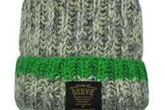 Skeve-Mix Color Line Knit Cap (Lime)