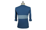 M.NII-Heat Sheet Stripe Long Sleeve Tee (Blue Hawaii)