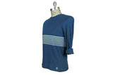M.NII-Heat Sheet Stripe Long Sleeve Tee (Blue Hawaii)
