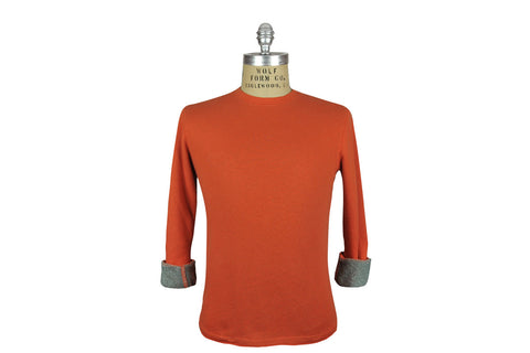 RELWEN-Thremal Knit Sweatshirt (Orange)