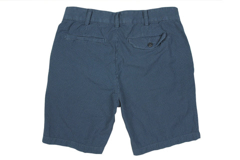 SAVE KHAKI-Gingham Bermuda Shorts (Good Blue)