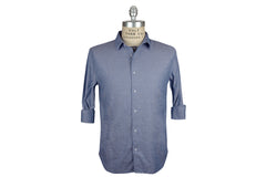 SAVE KHAKI-Washed Oxford Simple Shirt (Blue Collar)