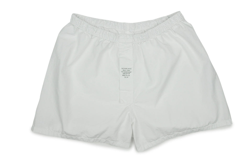 SAVE KHAKI-Woven Boxer Shorts (White)
