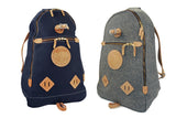 YUKETEN-Triangle Canvas Backpack (Navy)