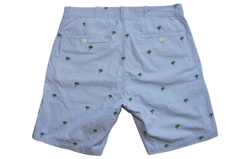 BURKMAN BROS-Mini Palm Bermuda Shorts (Blue Stripe)