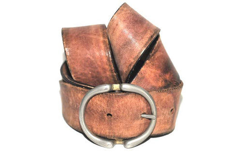 Vintage Double "D" Ring Belt (Natural)