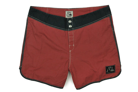 QUICKSILVER ORIGINALS-15" Scallop Board Shorts (Garnet w/ Navy)