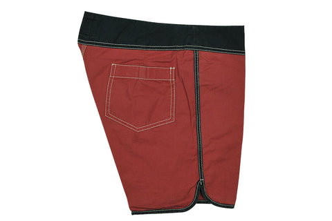 QUICKSILVER ORIGINALS-15" Scallop Board Shorts (Garnet w/ Navy)