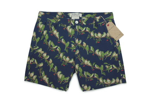 REMI RELIEF-Bird Motif Bermuda Shorts (Navy)