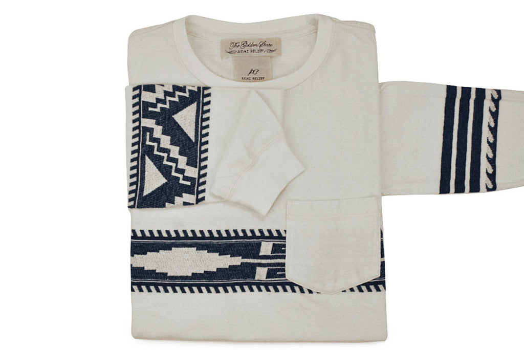 REMI RELIEF-L/S Switchover Jacquard Tee (Off White)