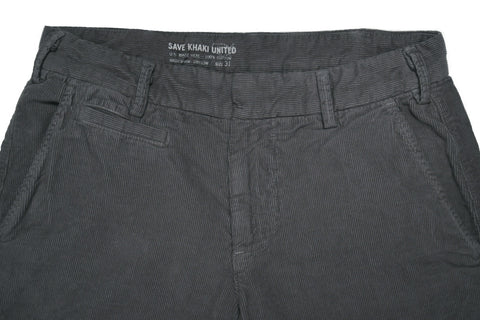 SAVE KHAKI-Slim Cord Trouser (Metal)