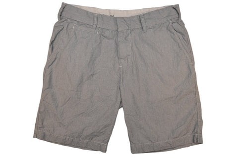 SAVE KHAKI-Novelty Bermuda Shorts (Sky Micro Stripe)