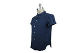 V: : Room-S/S Patchwork Jacquard Camp Shirt (Navy)