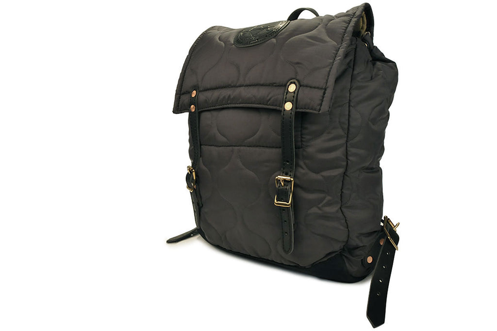 YUKETEN-Quilted Canoe Backpack (Charcoal)